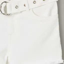 Fame Forever by Lifestyle Kids White Regular Fit Shorts image 3