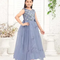 Aarika Kids Grey Applique Gown image 3