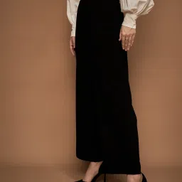 KASSUALLY Black Solid Formal Trousers image 3