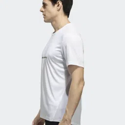 Adidas White Regular Fit Printed Sports T-Shirt image 3
