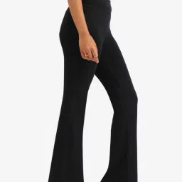 BlissClub Black Plain Mid Rise Pants image 3