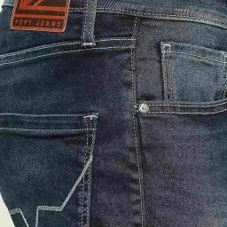 Pepe Jeans Dark Indigo Blue Cotton Regular Fit Jeans image 3