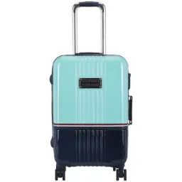 TOMMY HILFIGER Twins Pro Blue 8 Wheels Large Hard Cabin Trolley Bag-picture-26