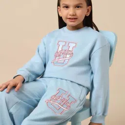 U.S. Polo Assn. Girls Blue Cotton Logo Sweatshirt image 4