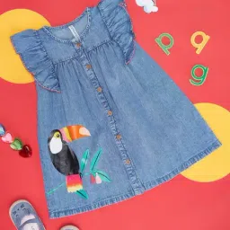 Pantaloons Baby Kids Blue Cotton Printed Dress-picture-39