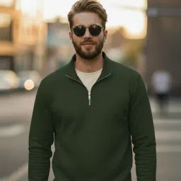 Mack Jonney Green Regular Fit Sweatshirt-image-88