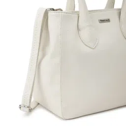 Fastrack White Solid Medium Handbag image 5