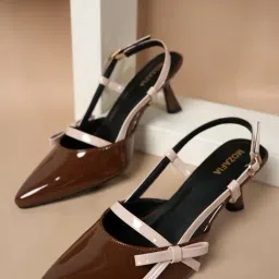 Mozafia Women's Brown Back Strap Stilettos-picture-13