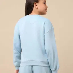 U.S. Polo Assn. Girls Blue Cotton Logo Sweatshirt image 2