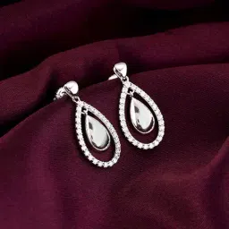 GIVA 925 Silver Dual Teardrop Earrings for Women & Girls-image-90