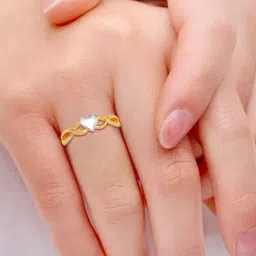 Candere by Kalyan Jewellers 14K Yellow Gold Heart Ring for Women-picture-14