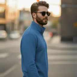 Mack Jonney Blue Regular Fit Sweatshirt image 3