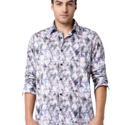 Spykar Multicolor Blended Slim Fit Printed Full Sleeves Casual Shirt-picture-37