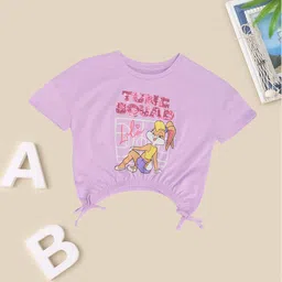 Pantaloons Junior Girls Bugs Bunny Printed Pure Cotton T-shirt-picture-10