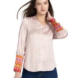 SHAYE White Printed Shirt-image-67