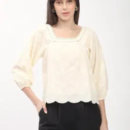 R&B Cream Cotton Top image 4