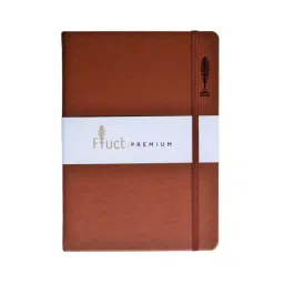 Anupam A5 Fluct Notebook With Elastic Closure 192 Plain Pages Tan Premium-picture-14