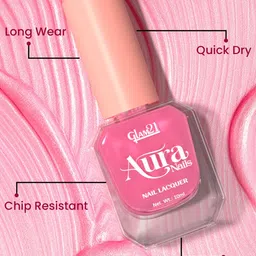 GLAM21 Aura Nails High-Shine Nail Lacquer 10ml - 10 ml- Flamingo Flick 22 image 5
