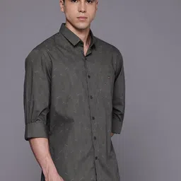 Louis Philippe Sport Slim Fit Abstract Printed Pure Cotton Casual Shirt image 4