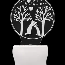 1ST TIME Red & White Printed Acrylic Contemporary Abstract Shaped Shaped Wall Lamp image 4