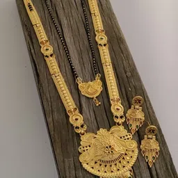 OM KRISHIV COLLECTION Set Of 2 Gold-Plated Mangalsutra image 2