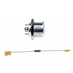 RS PRO Illuminated Push Button Switch Momentary 16 mm Cutout SPST White LED 36 V DC, 1758549 image 4