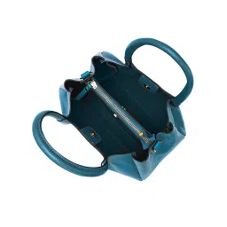 Accessorize London Women Teal Soft Webbing Strap Hand Bag image 4