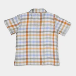 Nauti Nati Boys Checked Short Sleeves Pure Cotton Shirt With Shorts image 2