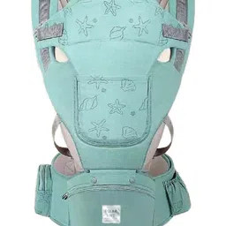 POLKA TOTS Baby Carrier 6 in 1 Convertible Hip Seat Highly Cushioned with Strong Back & Lumbar Support With Adjustable Waistbelt - Shell Green-image-79