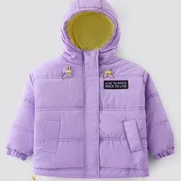 Primo Gino Full Sleeve Hooded Puffer Jackets with Badges - Purple-picture-23