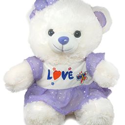 Tickles Teddy with Jacket Stuffed Soft Plush Toy For Kids Boys & Girls Birthday Gift (Color: Purple; Size: 40 cm)-picture-47