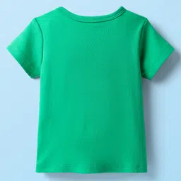 Babyhug 100% Cotton Interlock Knit Half Sleeves Front Open Vest with Animal Print Animal Print Pack of 3 - Green White & Blue image 3