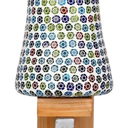 1ST TIME Multicoloured & Multicoloured Printed Wood Frustum Shaped Wall Lamp image 3