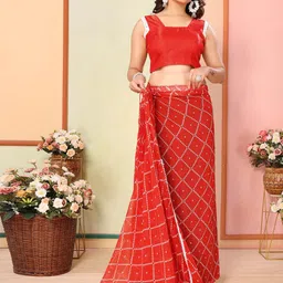HERE&NOW Ready to Wear Bandhani Saree image 3