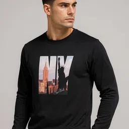 WILD ELEPHANT Men Typography Printed Casual Sweatshirt-picture-27