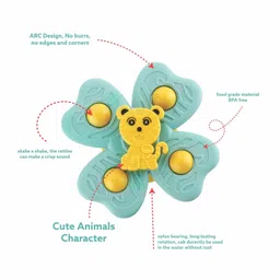 ADKD Mini Spinners Waterproof Suction Cup Spinning Top (Random Design/Color May Vary) - Pack of 3 image 5