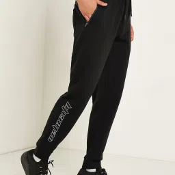 Ajile By Pantaloons Jet Black Regular Fit Printed Joggers image 3