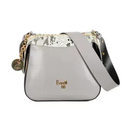 Baggit Grey Animal Effect Medium Cross Body Bag-picture-27