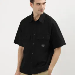 Calvin Klein Black Cotton Oversized Fit Shirt image 3