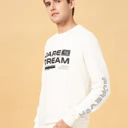 YU by Pantaloons White Regular Fit Printed Sweatshirt image 3