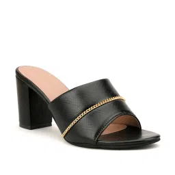 Pelle Albero Women's Black Casual Sandals image 3