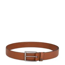 United Colors of Benetton Carcetti Tan Leather Textured Waist Belt image 3