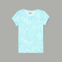 Fame Forever by Lifestyle Girls Blue Cotton Printed T Shirt-picture-33