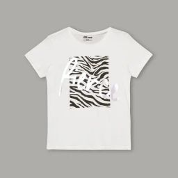Fame Forever by Lifestyle Girls White Cotton Printed T-Shirt-picture-46