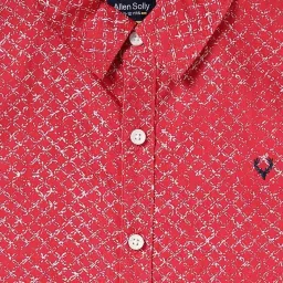 Allen Solly Junior Pink Cotton Printed Full Sleeves Shirt image 3