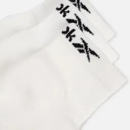 Reebok White Cotton Regular Fit Logo Printed Socks - Pack of 3 image 3