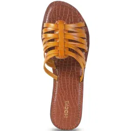 Mochi Women's Yellow Casual Sandals image 4