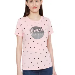 Spykar Light Pink Printed Crew T-Shirt-picture-21