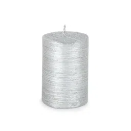 Home4U Silver Wax 5 cm Small Pillar Candle - Set of 1-picture-43