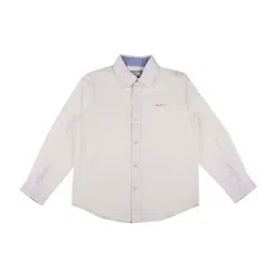 Pepe Jeans Kids White Cotton Regular Fit Full Sleeves Shirt-image-18